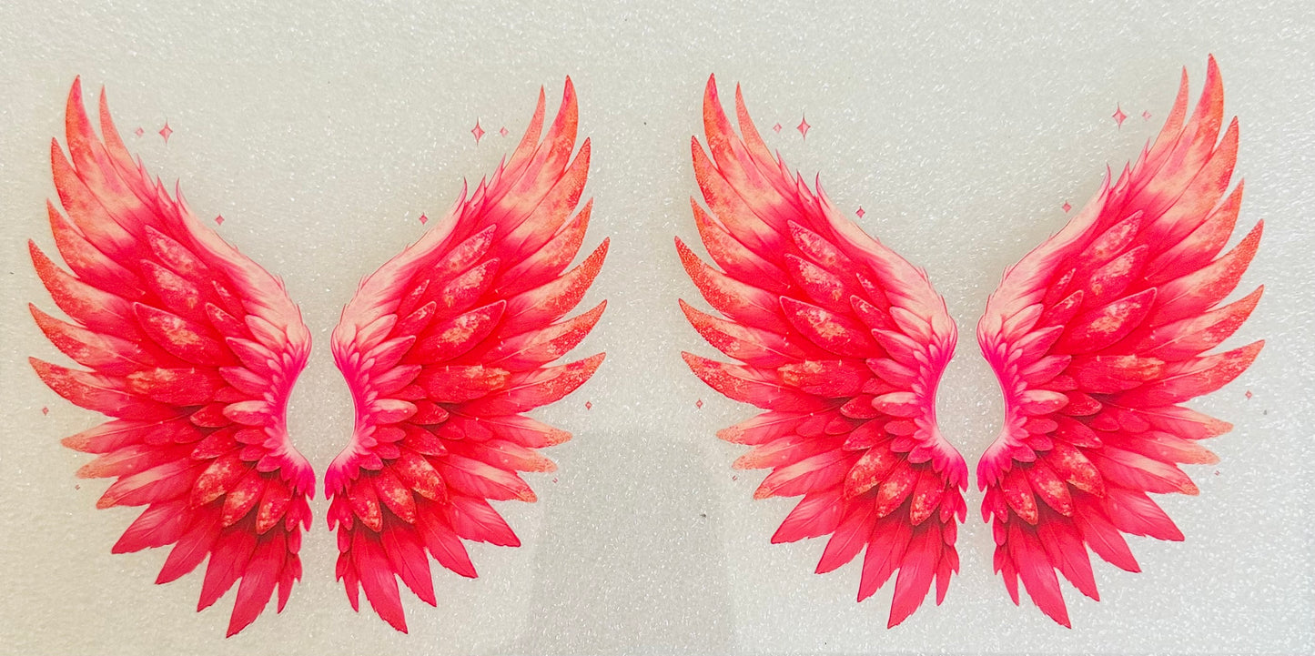 Red Angel Wings decal