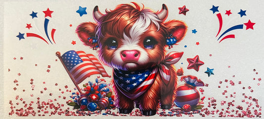 Cow 4th of July decal