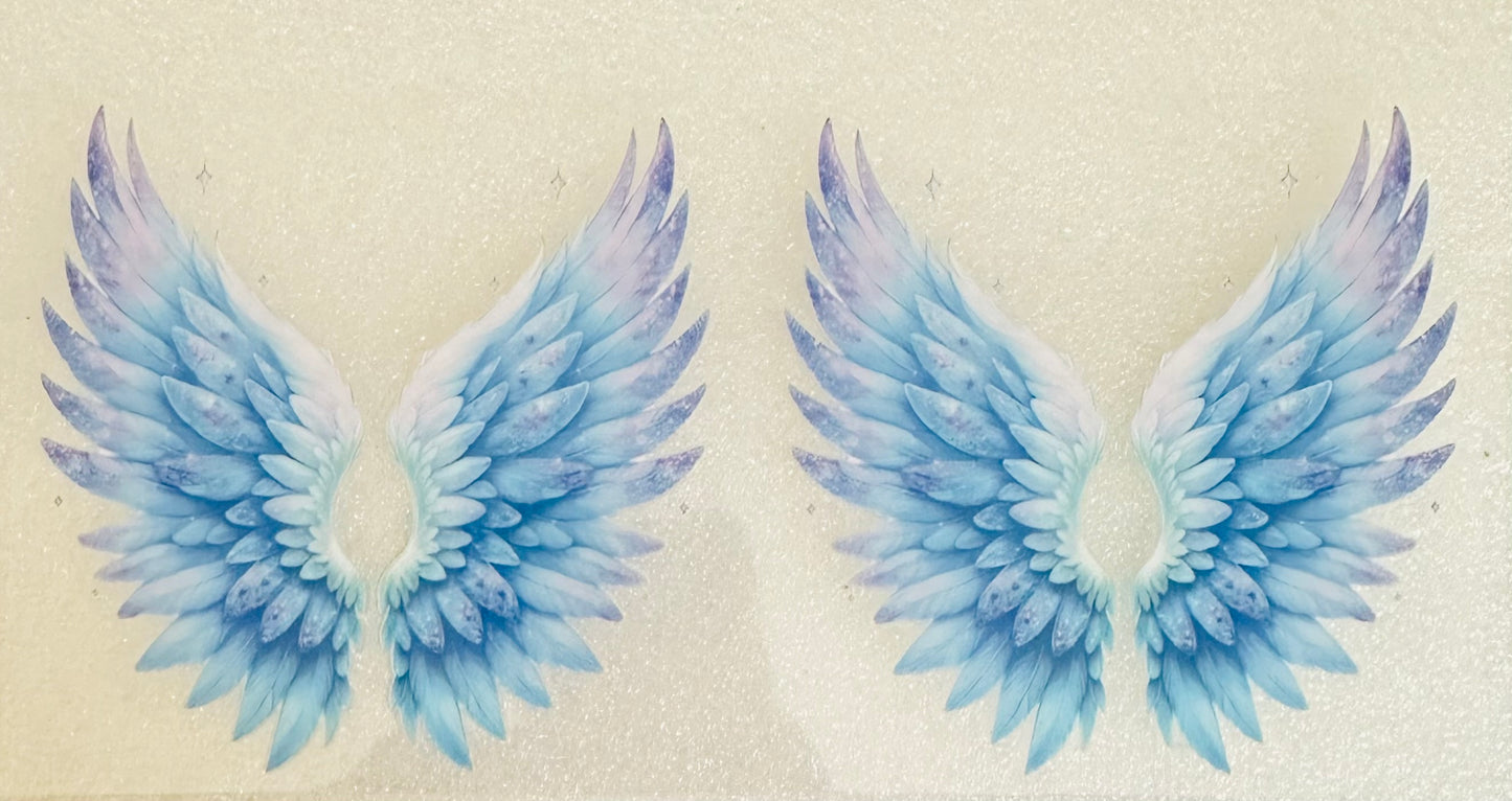 Light blue Angel Wings decal